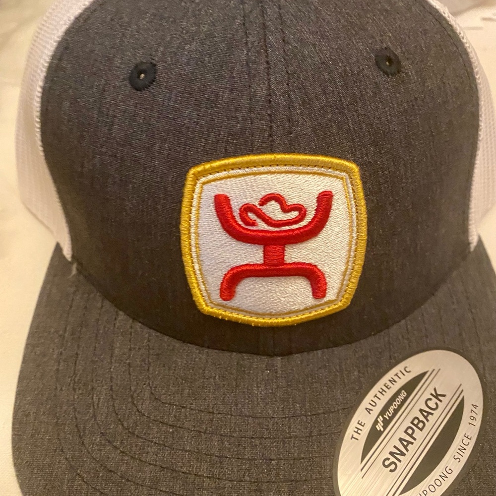 HOOey youth blitz patch trucker hat denim/white